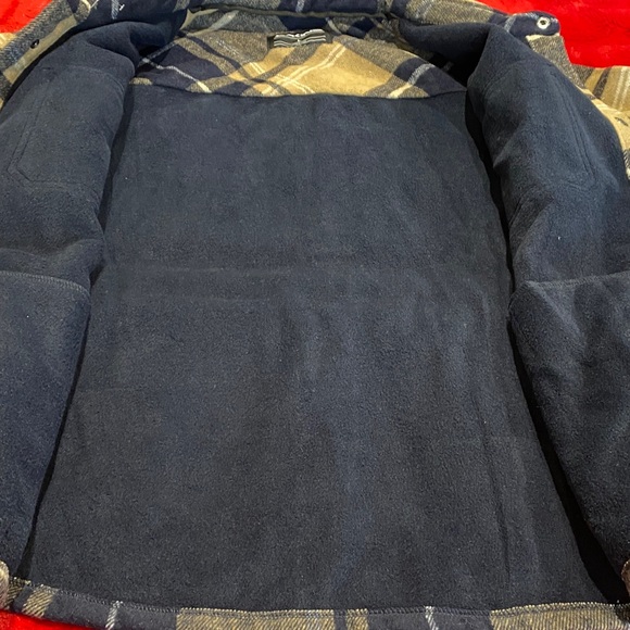 Dakine Men's Navy and Tan Plaid Shirt Jacket - Picture 8 of 11